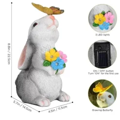 Adventure Basecamp Camping Im Freien|Outdoor & Garten-Gartenlicht - Schmetterlingsblumenhasen-Dekor