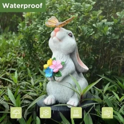 Adventure Basecamp Camping Im Freien|Outdoor & Garten-Gartenlicht - Schmetterlingsblumenhasen-Dekor