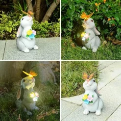 Adventure Basecamp Camping Im Freien|Outdoor & Garten-Gartenlicht - Schmetterlingsblumenhasen-Dekor