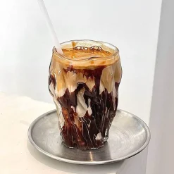 The Cozy Mug Küche & Esszimmer-Gehämmerte japanische Tasse – unregelmäßige Kaffeetasse aus Keramik