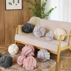 Cozy Cushions Bettzeug-Geknotetes Wurfkissen - Dekorativer Kissenknoten