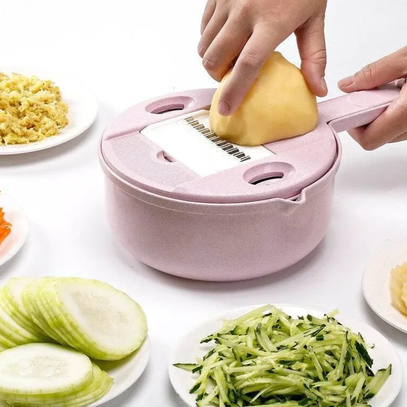 Deco Küche & Esszimmer-Gemüseschneider-Set aus Edelstahl – 11-teiliges multifunktionales Küchenwerkzeug