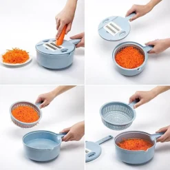 Deco Küche & Esszimmer-Gemüseschneider-Set aus Edelstahl – 11-teiliges multifunktionales Küchenwerkzeug