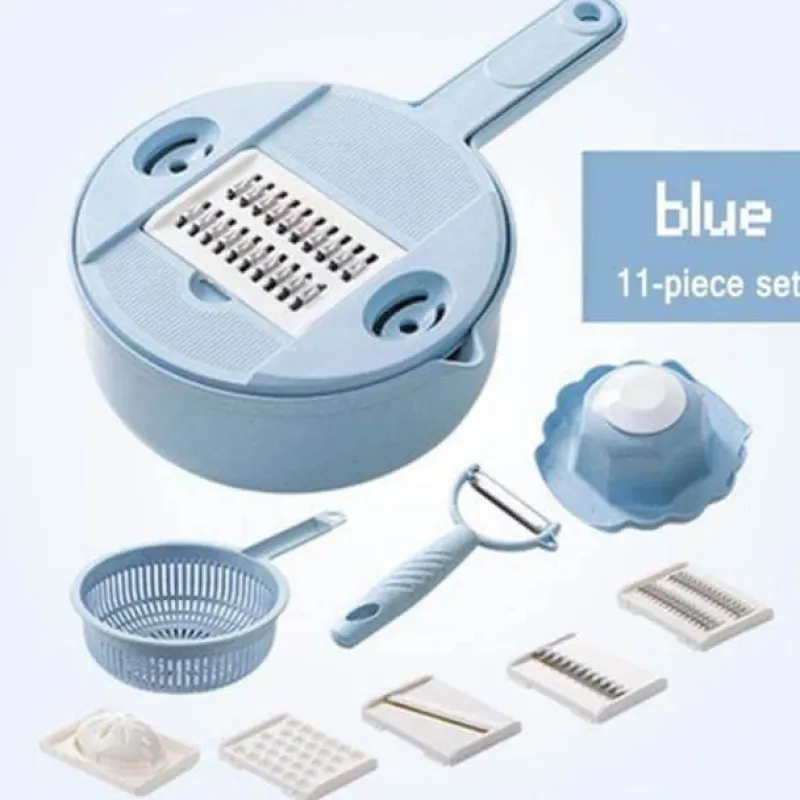 Deco Küche & Esszimmer-Gemüseschneider-Set aus Edelstahl – 11-teiliges multifunktionales Küchenwerkzeug