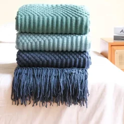 Wrap u0026 Relax Bettzeug-Gemütliche nordische Überwurfdecke – Quastenschal für Bettsofa
