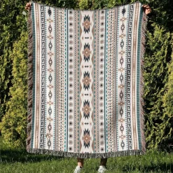 Wrap u0026 Relax Bettzeug-Gemütliche nordische Outdoor-Decke – Boho-Sofabezug für die Dekoration von Zuhause und Hotels