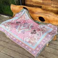 Wrap u0026 Relax Bettzeug-Gemütliche nordische Outdoor-Decke – Boho-Sofabezug für die Dekoration von Zuhause und Hotels