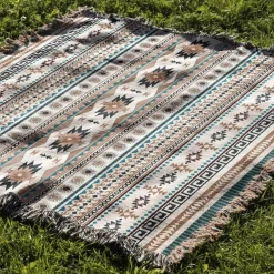 Wrap u0026 Relax Bettzeug-Gemütliche nordische Outdoor-Decke – Boho-Sofabezug für die Dekoration von Zuhause und Hotels