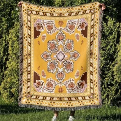 Wrap u0026 Relax Bettzeug-Gemütliche nordische Outdoor-Decke – Boho-Sofabezug für die Dekoration von Zuhause und Hotels