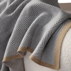 Wrap u0026 Relax Bettzeug-Gemütliche nordische Strickdecke – stilvoller Sofaüberwurf für die Heimdekoration