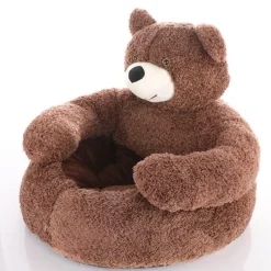 Decor Haustierzubehör|Haustierbetten-Gemütliches Haustierbett – Kuscheliges Bären-Design für Hunde und Katzen