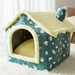 Decor Haustierzubehör|Haustierbetten-Gemütliches Plüsch-Haustierbett – warmes Hunde-/Katzenhaus