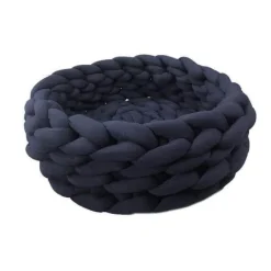 Decor Haustierzubehör|Haustierbetten-Gemütliches Strick-Haustierbett – Handgefertigter Komfort für Katzen und Hunde