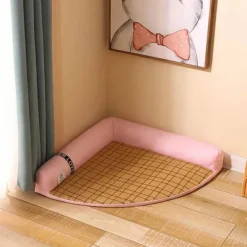 Decor Haustierzubehör|Haustierbetten-Gemütliches, waschbares Haustierbett – bequemes Eckbett für Hunde und Katzen