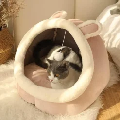 Decor Haustierzubehör|Haustierbetten-Gemütliches, waschbares Haustierhaus – weiches Innenbett für Hunde und Katzen