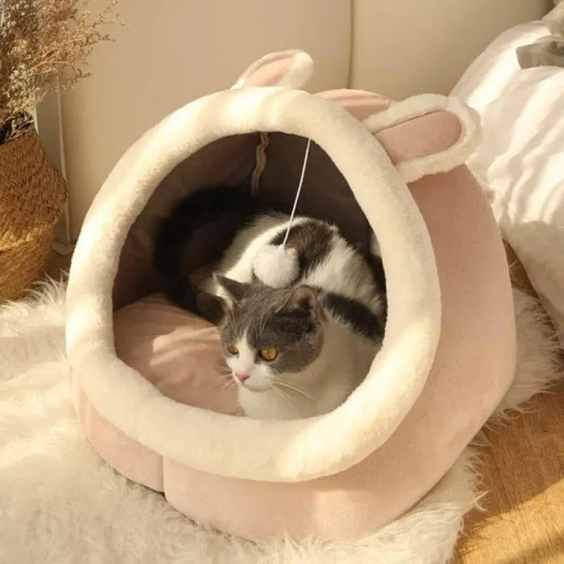 Decor Haustierzubehör|Haustierbetten-Gemütliches, waschbares Haustierhaus – weiches Innenbett für Hunde und Katzen