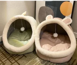 Decor Haustierzubehör|Haustierbetten-Gemütliches, waschbares Haustierhaus – weiches Innenbett für Hunde und Katzen