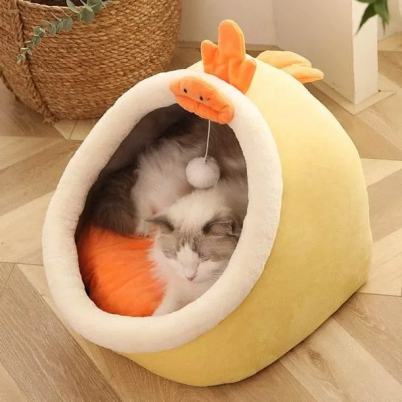 Decor Haustierzubehör|Haustierbetten-Gemütliches, waschbares Haustierhaus – weiches Innenbett für Hunde und Katzen