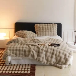 Cozy Haven Bettzeug-Genevieve Pelz-Überwurfdecke – weiche, gemütliche Dekodecke