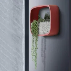 Timeless Vessels Wohndeko-Geometrische Diamant-Wandvase – Dekorativer Regal-Übertopf