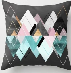 Plush Perch Bettzeug-Geometrische Dreieck-Kissenbezüge - Dekorative Kissen mit unregelmäßigem Muster