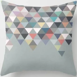 Plush Perch Bettzeug-Geometrische Dreieck-Kissenbezüge - Dekorative Kissen mit unregelmäßigem Muster