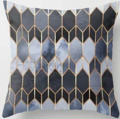 Plush Perch Bettzeug-Geometrische Dreieck-Kissenbezüge - Dekorative Kissen mit unregelmäßigem Muster