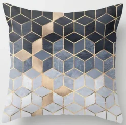 Plush Perch Bettzeug-Geometrische Dreieck-Kissenbezüge - Dekorative Kissen mit unregelmäßigem Muster