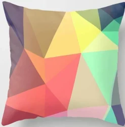 Plush Perch Bettzeug-Geometrische Dreieck-Kissenbezüge - Dekorative Kissen mit unregelmäßigem Muster