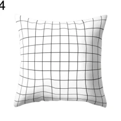 Plush Perch Bettzeug-Geometrische schwarz-weiße Kissenbezüge - Moderne dekorative Kissenbezüge