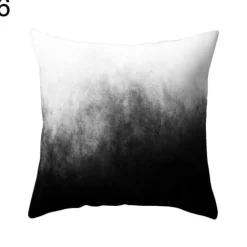 Plush Perch Bettzeug-Geometrische schwarz-weiße Kissenbezüge - Moderne dekorative Kissenbezüge