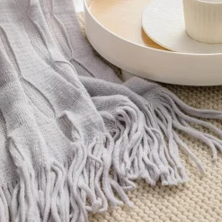 Wrap u0026 Relax Bettzeug-Geometrische Strickdecke - Gemütliche Wohndekoration