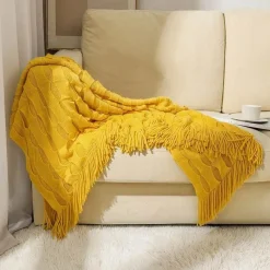 Wrap u0026 Relax Bettzeug-Geometrische Strickdecke - Gemütliche Wohndekoration