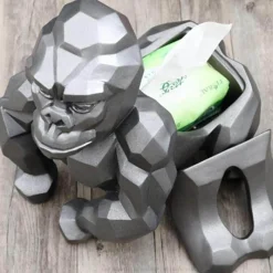 Tranquil Waters Badezimmer-Geometrischer Gorilla-Taschentuchhalter - Moderner Tier-Taschentuchhalter