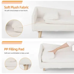 Furendo Haustierzubehör|Haustierbetten-Gepolstertes Hundebett - Soft Pet Lounger