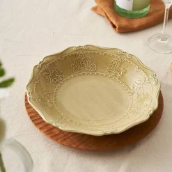 Elegance at the Table Küche & Esszimmer-Geprägter Suppenteller aus Keramik – Essgeschirr im französischen Stil