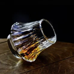 Feast Essentials Küche & Esszimmer-Geripptes Trinkglas – Elegantes Akashi-Trinkgeschirr