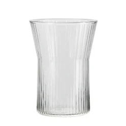 Plates u0026 More Küche & Esszimmer-Geripptes Whiskyglas mit Holzhülle – 300 ml, hitzebeständige Kaffeetasse