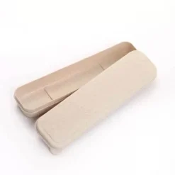 Tom Küche & Esszimmer-Geschirr-Organizer aus Weizenstroh mit durchsichtigen Schlitzen für einfachen Zugriff und Komfort