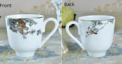 Feast u0026 Flair Küche & Esszimmer-Geschirrset aus Knochenporzellan mit Regenwald-Tiermotiven – umweltfreundliches Geschirr