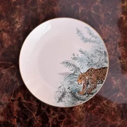 Feast u0026 Flair Küche & Esszimmer-Geschirrset aus Knochenporzellan mit Regenwald-Tiermotiven – umweltfreundliches Geschirr