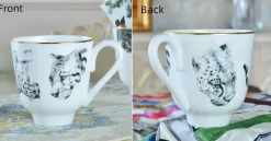 Feast u0026 Flair Küche & Esszimmer-Geschirrset aus Knochenporzellan mit Regenwald-Tiermotiven – umweltfreundliches Geschirr