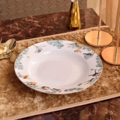 Feast u0026 Flair Küche & Esszimmer-Geschirrset aus Knochenporzellan mit Regenwald-Tiermotiven – umweltfreundliches Geschirr