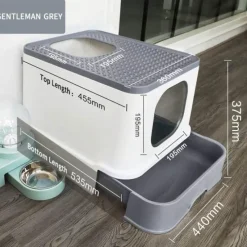 Decor Haustierzubehör-Geschlossene Katzentoilette – Geruchskontrolle, Anti-Spritz-Design