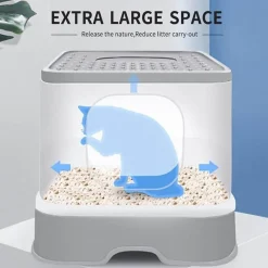 Decor Haustierzubehör-Geschlossene Katzentoilette – Geruchskontrolle, Anti-Spritz-Design