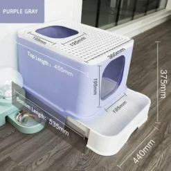 Decor Haustierzubehör-Geschlossene Katzentoilette – Geruchskontrolle, Anti-Spritz-Design