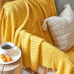 Cozy Haven Bettzeug-Gestrickte Ananas-Überwurfdecke - Nordisches Sofadekor