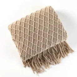 Cozy Haven Bettzeug-Gestrickte Ananas-Überwurfdecke - Nordisches Sofadekor