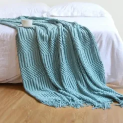Cozy Haven Bettzeug-Gestrickte Ananas-Überwurfdecke - Nordisches Sofadekor