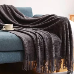 Cozy Haven Bettzeug-Gestrickte Ananas-Überwurfdecke - Nordisches Sofadekor